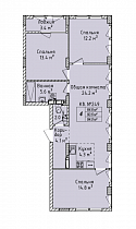 4-комнатная квартира 84 м2 «Кварталы Немировича»
